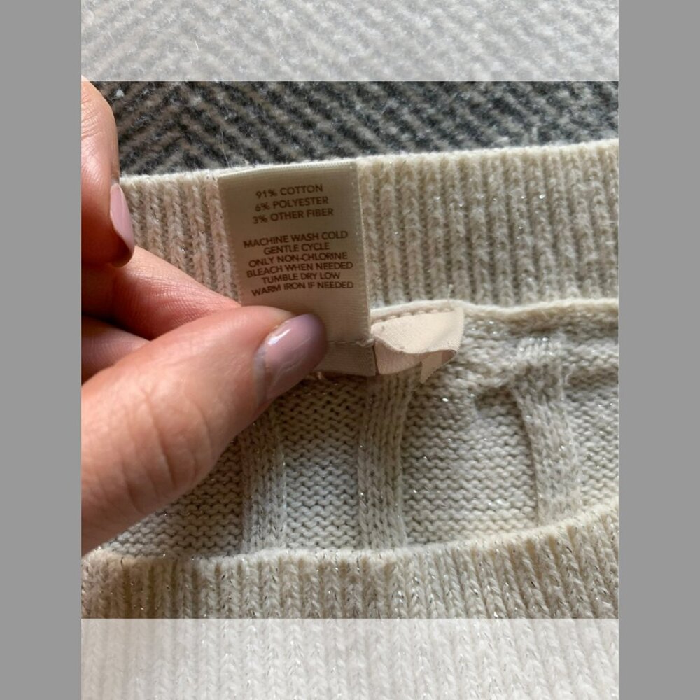 Metallic Cable Knit Sweater - Picture 4 of 7
